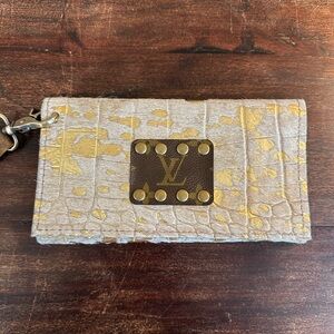 Upcycled LV Hair-On Hide Wallet w/ Wristlet